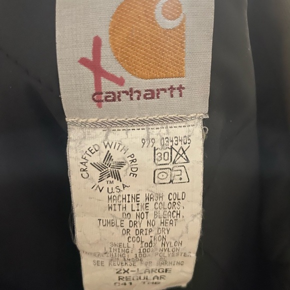 Vintage CARHARTT 4 Pocket Quilt Lined Chore Field Jacket Brown Mens XXL - Picture 6 of 6